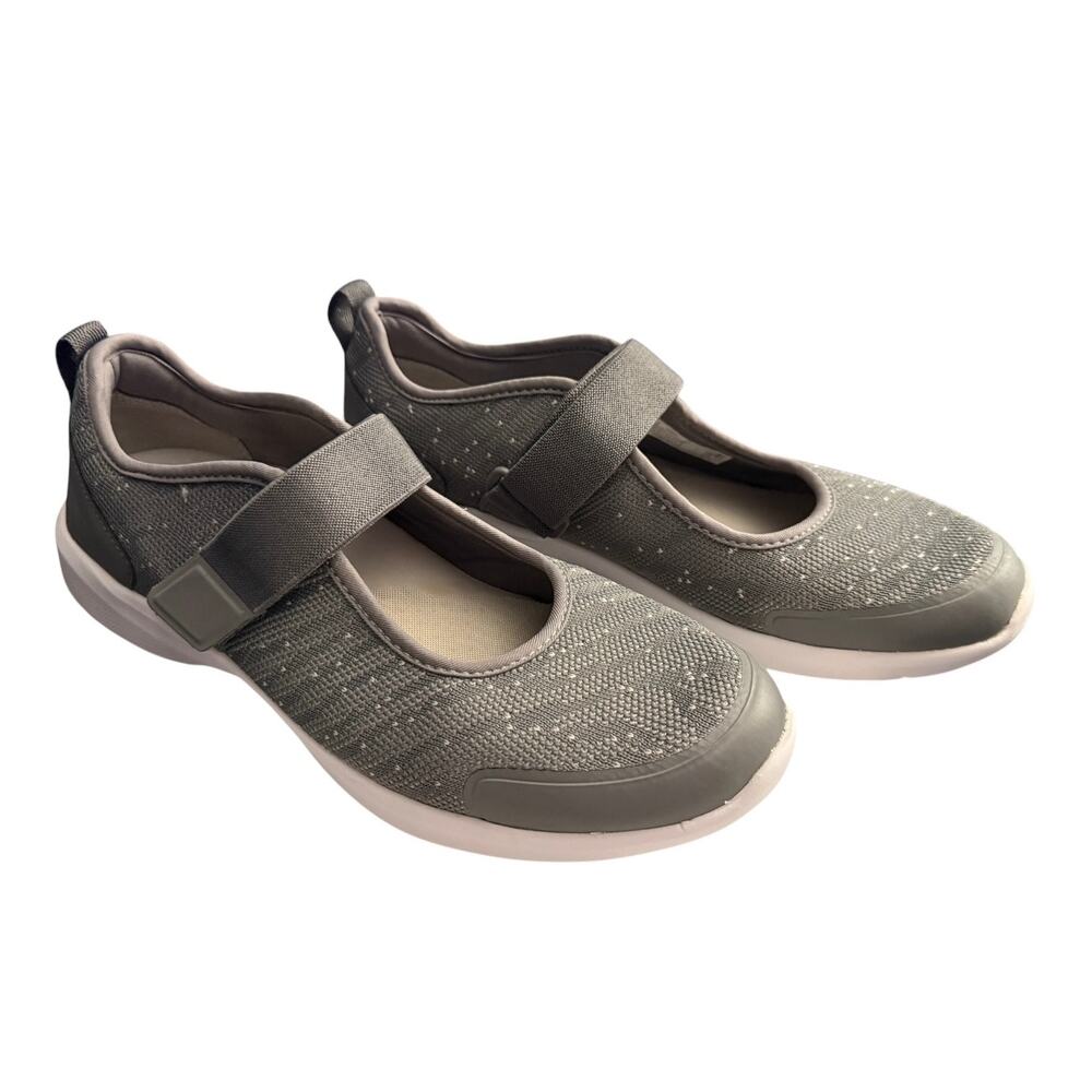 Vionic Jessica Mary Jane Shoes Womens 8 Gray White Dot Walking Comfort NWOT - Picture 3 of 11